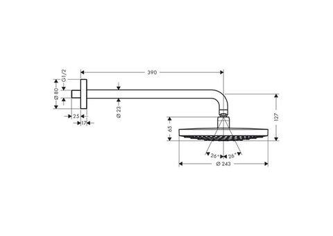 Верхний душ Hansgrohe Raindance Select S 240 26466400