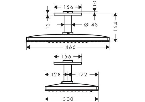 Верхний душ Hansgrohe Rainmaker Select 24006400