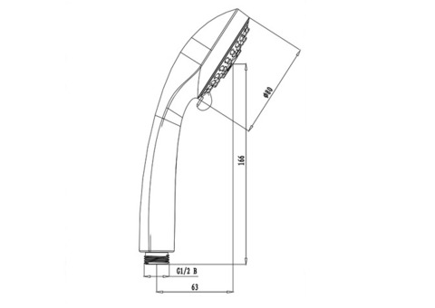 Душевая лейка Lemark LM0223C трехфункциональная