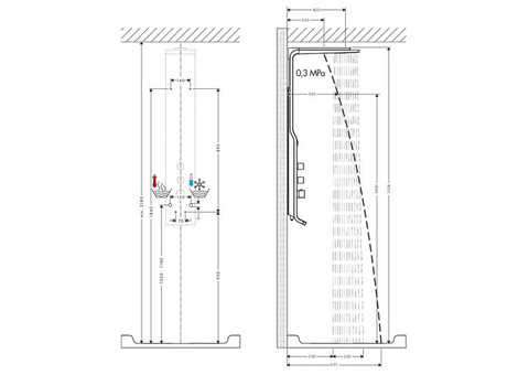 Душевая панель Hansgrohe Raindance Lift 27008000