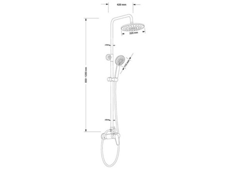 Душевая система Esko ST1200