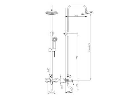 Душевая стойка Decoroom DR37 DR37071