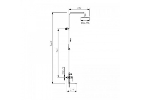 Душевая стойка Kaiser Linear 59182 хром