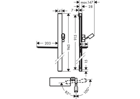 Душевая штанга Hansgrohe Unica E 27640600 900 мм