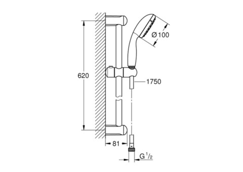 Душевой гарнитур Grohe New Tempesta 100 27853001