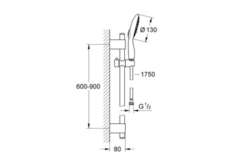 Душевой гарнитур Grohe Power&Soul 27738000