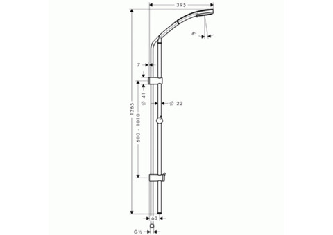 Душевой гарнитур Hansgrohe Croma 100 Multti Unica'C 27774000