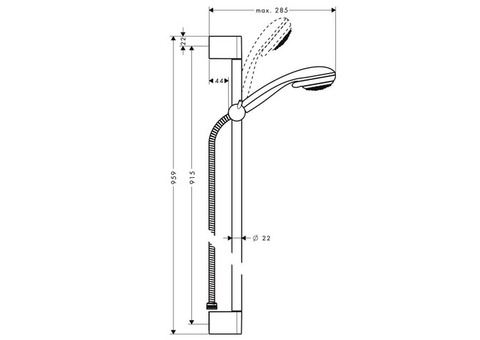 Душевой гарнитур Hansgrohe Crometta 85 Vario Unica'c 27762000