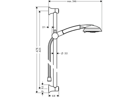 Душевой гарнитур Hansgrohe Raindance Classic 100 27843090