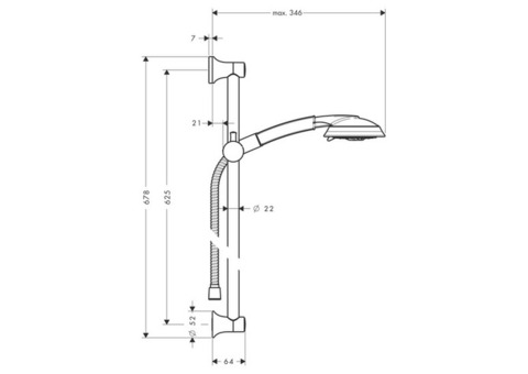 Душевой гарнитур Hansgrohe Raindance Classic 100 Air 27843000