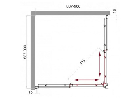 Душевая кабина BelBagno Uno CAB-A-2-90-C-Cr 900х900x2250 мм