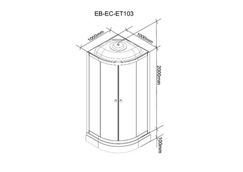 Душевая кабина Parly Classic Эконом EC103P 1000х1000х2100 мм