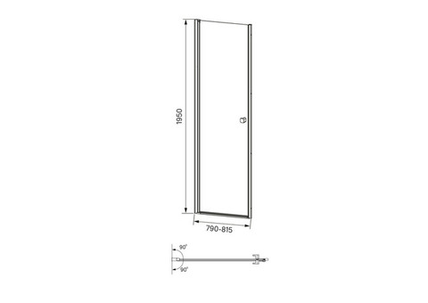 Душевая дверь Iddis Ray RAY6CP8i69 800x1950 мм