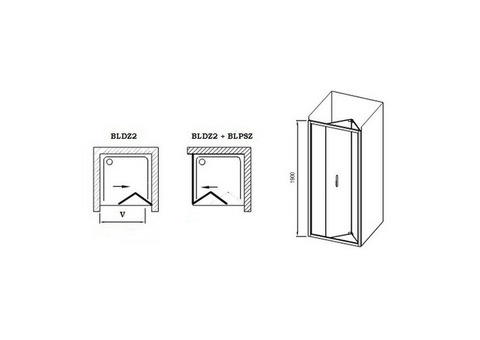 Душевая дверь Ravak Blix BLDZ2-70 Transparent блестящая