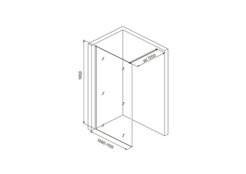 Душевая перегородка Iddis Slide Walk In SLI8CS1i23 1100х1950 мм