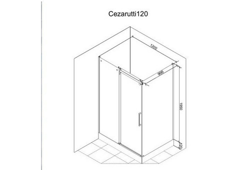 Душевой уголок Ceruttispa Chika ZP101T без поддона 100х100 см