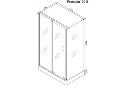 Душевой уголок Ceruttispa Premiata120-6 без поддона