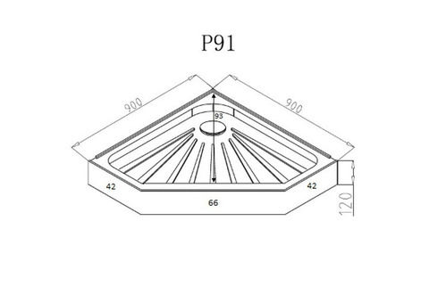 Душевой поддон Ceruttispa P91 900х900 мм