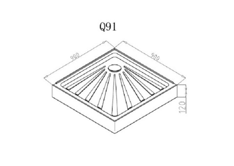 Душевой поддон Ceruttispa Q91 900х900 мм