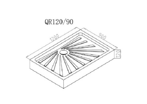 Душевой поддон Ceruttispa QR120/90 1200х900 мм
