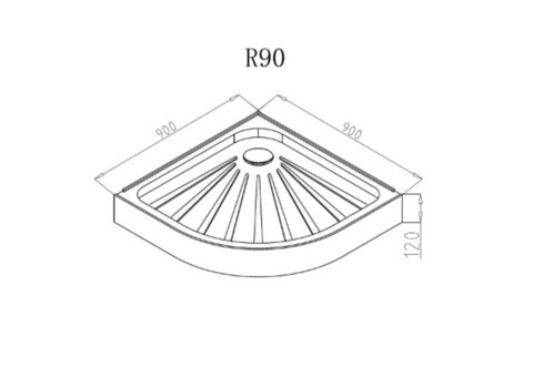 Душевой поддон Ceruttispa R90 900х900 мм