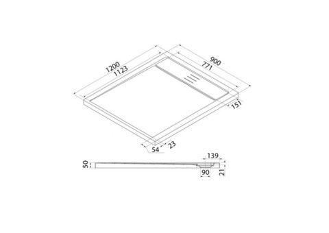 Поддон душевой Iddis Bild BIL5WS0i22 прямоугольный 1200х900х50 мм