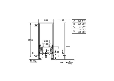 Система инсталляции для биде Grohe Rapid SL 38553001