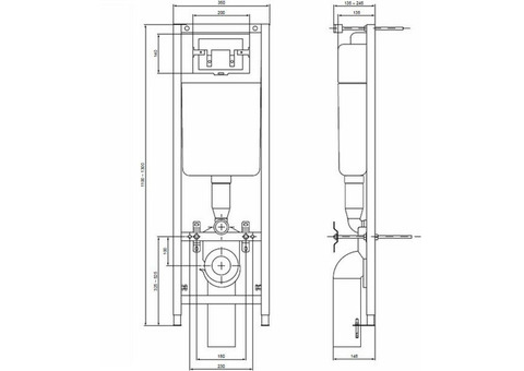 Инсталляция для подвесного унитаза Ideal Standard W3710AA