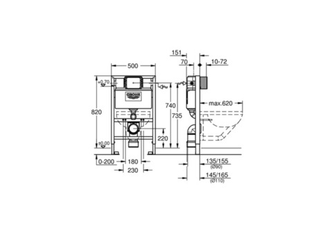 Система инсталляции для унитаза Grohe Rapid SL 38526000