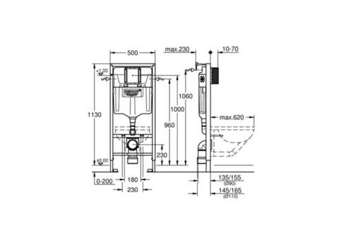 Система инсталляции для унитаза Grohe Rapid SL 38536001