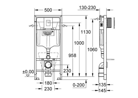 Система инсталляции для унитаза Grohe Rapid SL 38775001