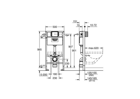 Система инсталляции для унитаза Grohe Rapid SL 38525001