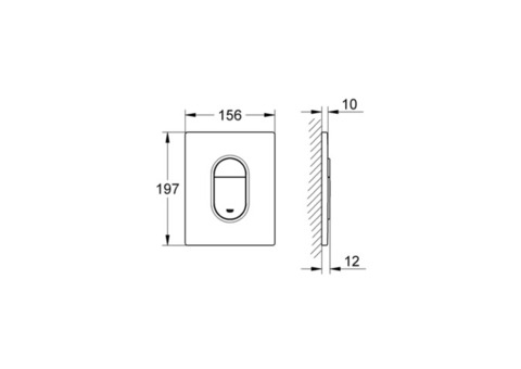 Клавиша смыва Grohe Arena Cosmopolitan 38844SH0 альпин-белый