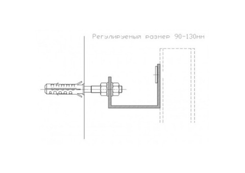 Комплект креплений для инсталляций Aquatek KKI-0000002 90-130 мм