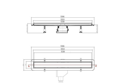 Душевой лоток Pestan Betto Compact Line 13702509 550 мм