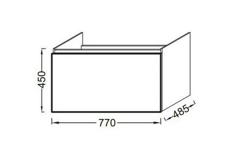 Тумба под раковину Jacob Delafon Odeon Up EB894-N18 770х485х450 мм белая