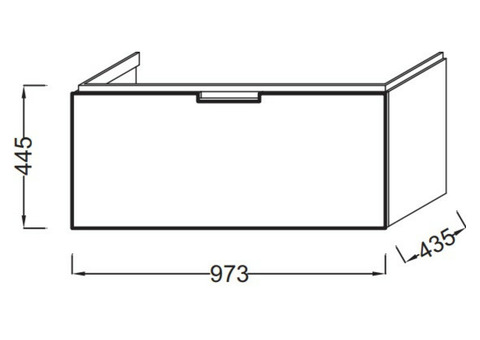 Тумба под раковину Jacob Delafon Reve EB1132-G80 973х445х435 мм светло-коричневый лак
