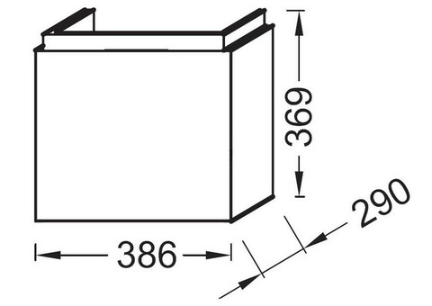 Тумба под раковину Jacob Delafon Rythmik EB1096-N18 386х290х369 мм белая блестящая