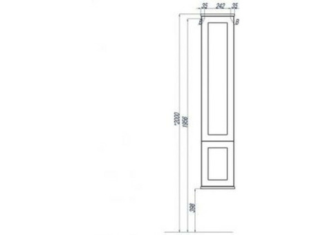 Шкаф-колонна Акватон Леон дуб белый 1A186503LBPS0