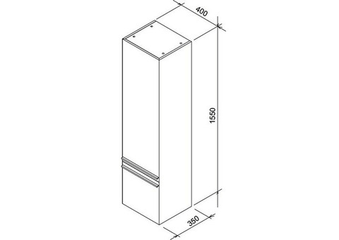 Шкаф-пенал Ravak Clear SB 400 X000000761 L белый