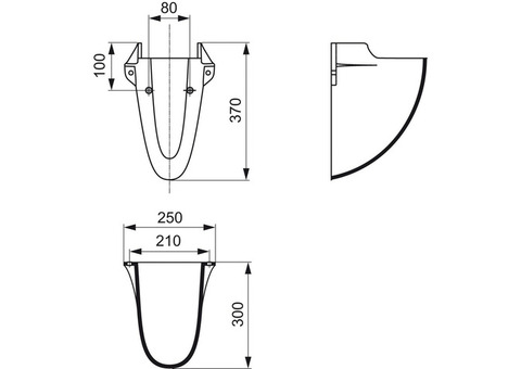 Полупьедестал Ideal Standard Oceane/Eurovit W306101