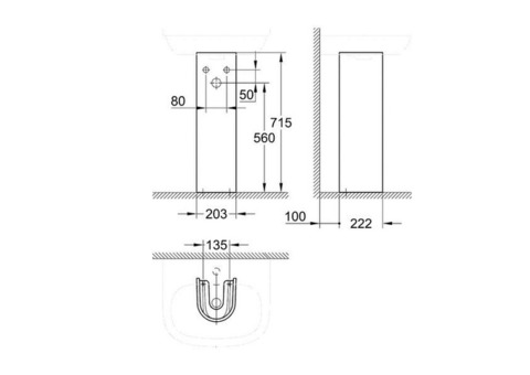 Пьедестал Grohe Euro Ceramic 39202000