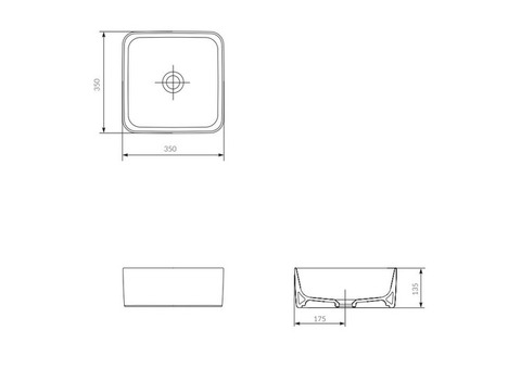 Раковина Cersanit Crea Square 35 P-UM-CRE35/1-oc-S 212345