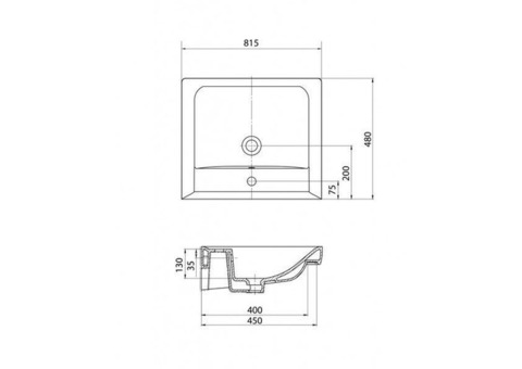 Раковина Акватон Тигода 80 1WH302084 815х480 мм