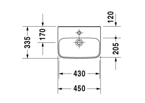 Раковина подвесная Duravit Durastyle 070845 450х335 мм