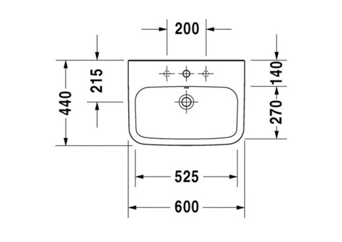 Раковина подвесная Duravit Durastyle 231960 600х440 мм