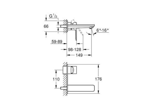 Внешняя часть смесителя для раковины Grohe Lineare New 19409001