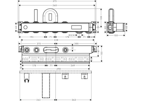 Встраиваемая часть термостата Hansgrohe RainSelect 15314180