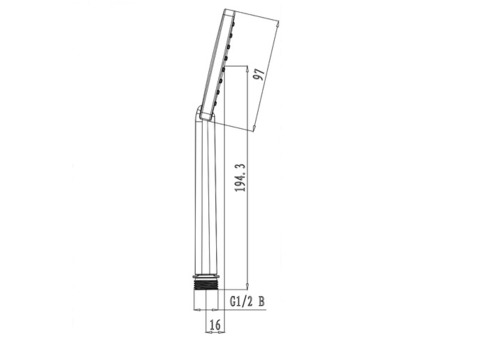 Лейка душевая Lemark LM1411C однофункциональная