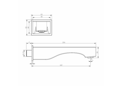 Излив для смесителя Lemark LM7281BL Черный